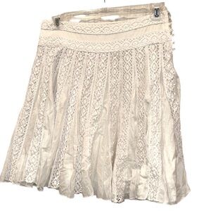 maje paris white Broderie Anglaise full short cotton skirt RESORT CRUISE…